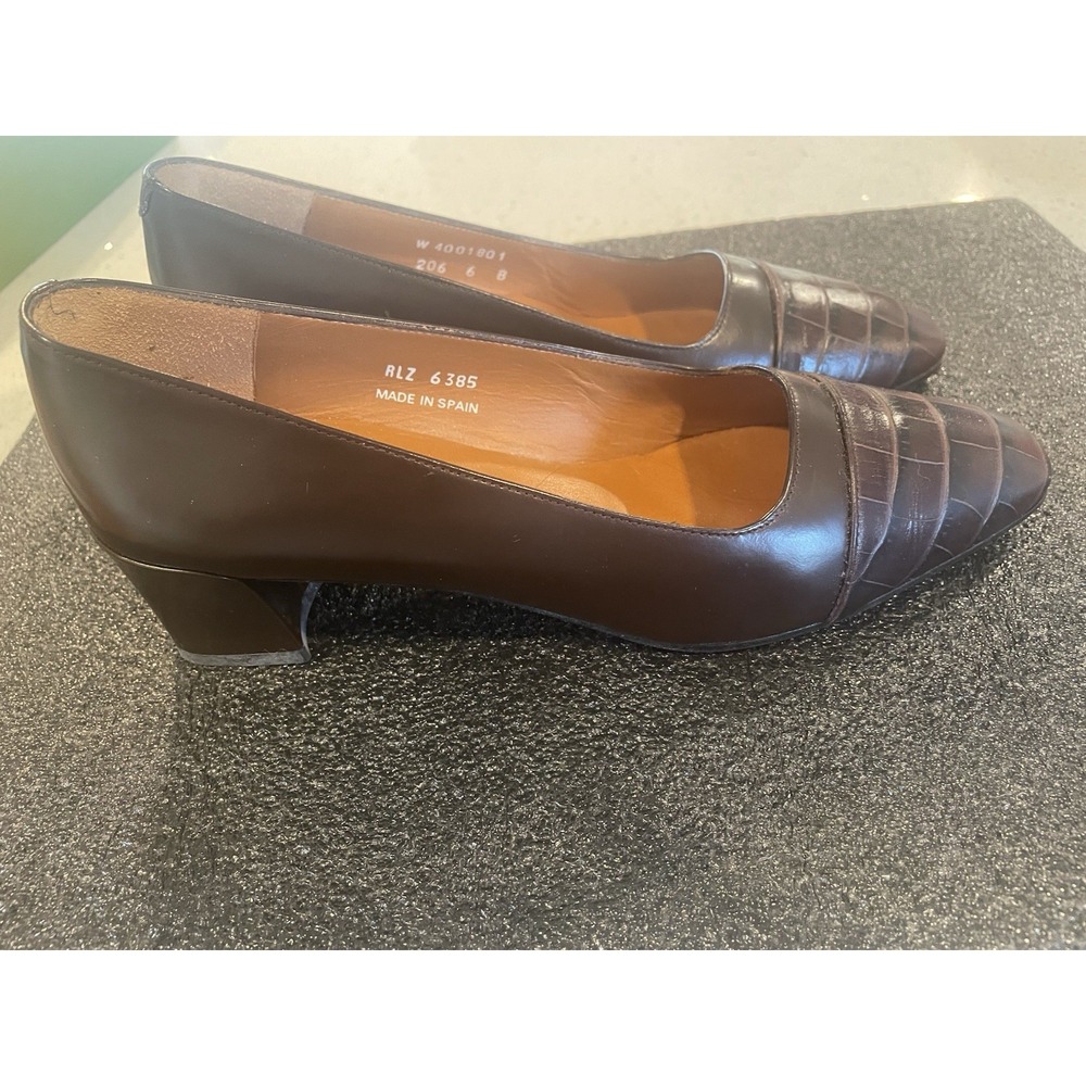 Womens Ralph Lauren "Mallory Captoe" Heel - Brown - size 6B - Picture 5 of 11